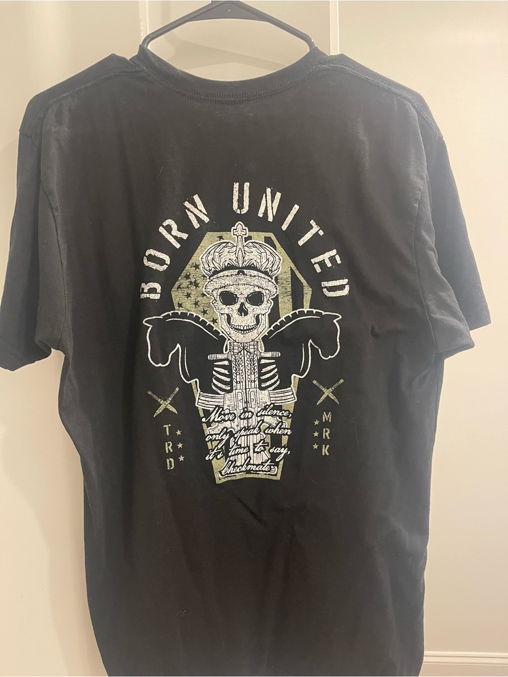Black Skull and Crown Graphic Short Sleeve Tee